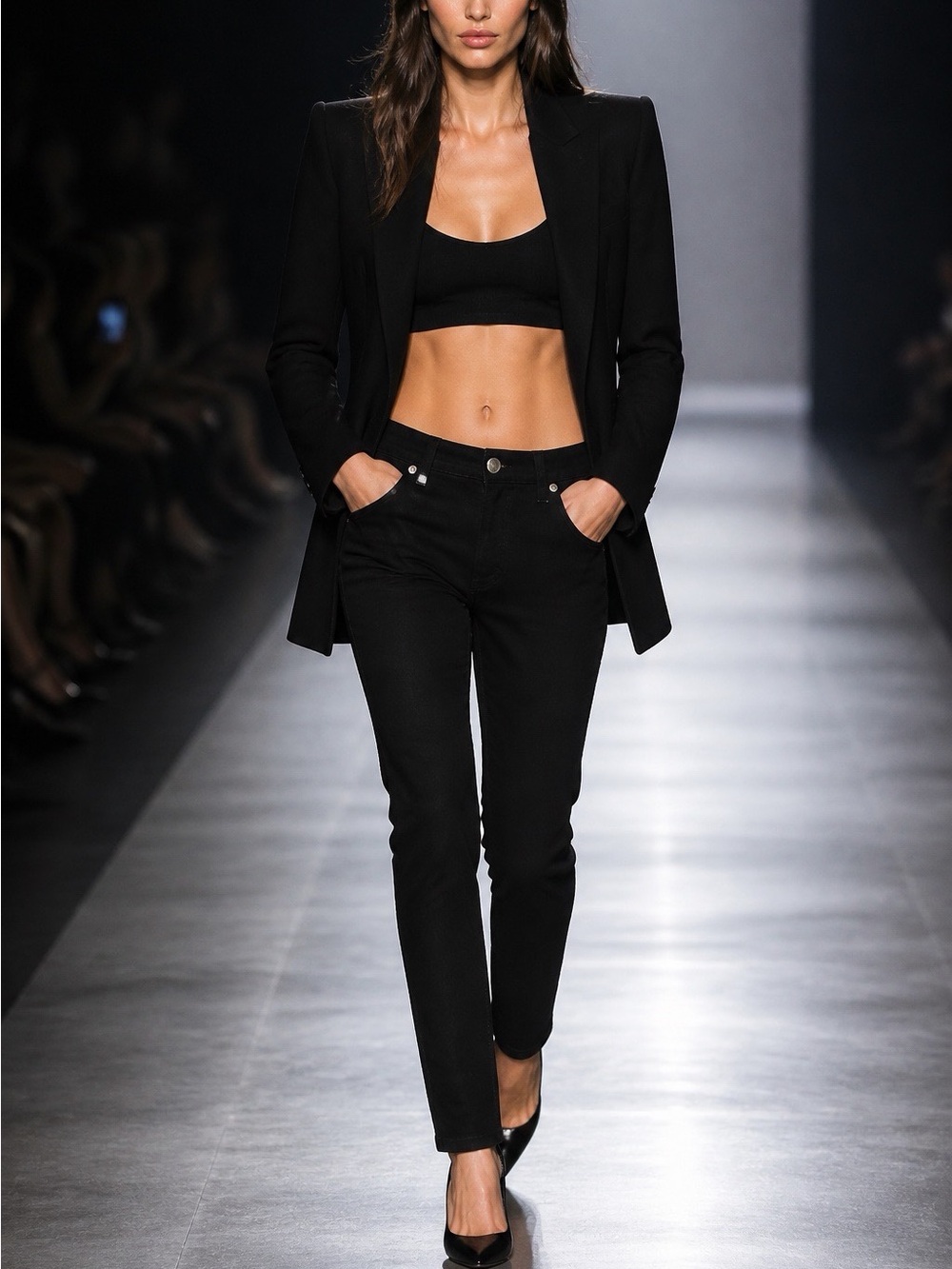 Good American High Rise Black Jeans
